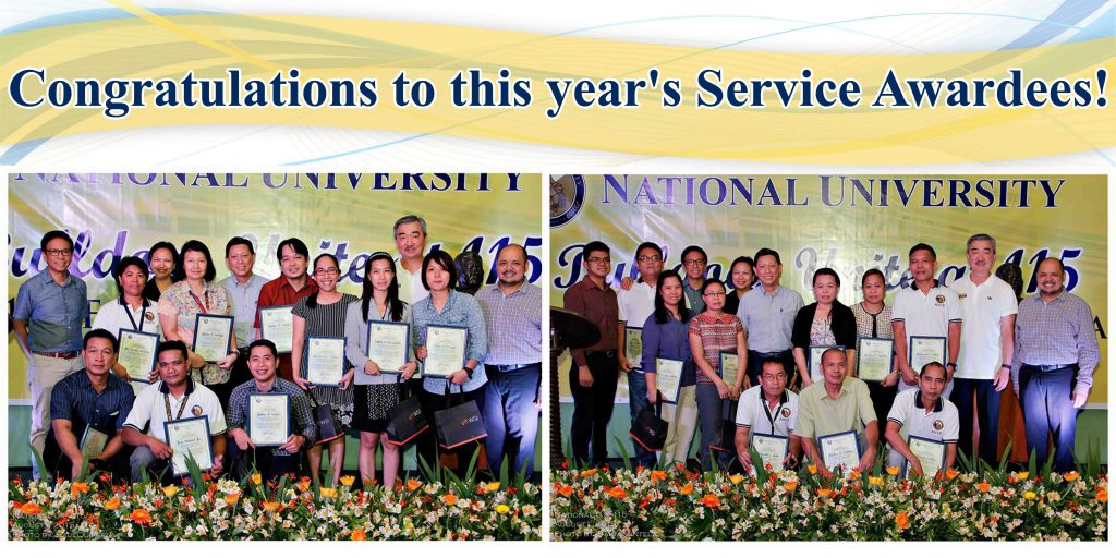 Congratulations to this year’s Service Awardees(2015)