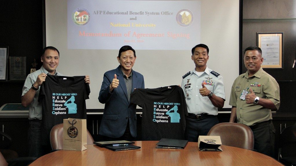 NU, AFP sign educational benefit partnership