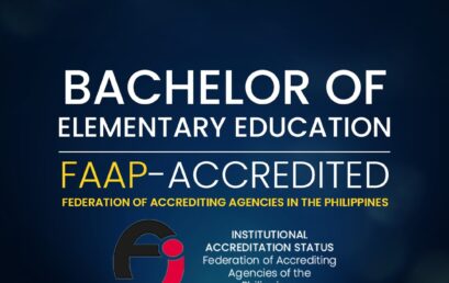 FAAP accreditation of the Bachelor of Elementary Education FAAP accreditation of the Bachelor of Elementary Education