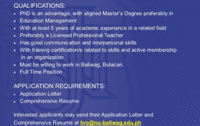 Principal – Senior High School