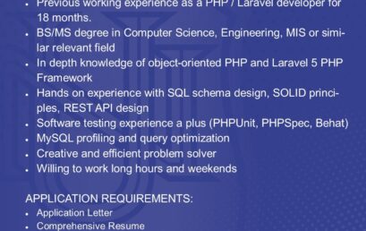 PHP – Laravel Developer