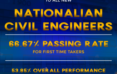 Congratulations to our new breed of Nationalian Civil Engineers!