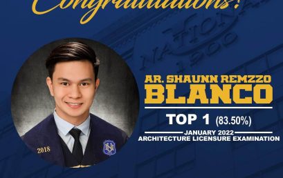 Congratulations Ar. Shaunn Remzzo T. Blanco (TOP 1) and the NU College of Architecture.