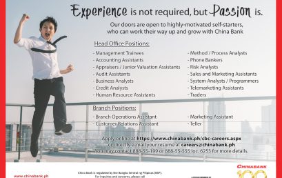 China Bank: Calling all Business majors and CPAs