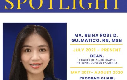 Dean Ma. Reina Rose D. Gulmatico, College of Allied Health at NU Manila.