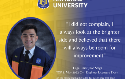 Nationalian ranks eighth in the May 2022 Civil Engineer Licensure Exam