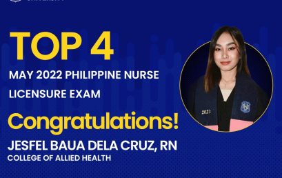 May 2022 Philippine Nurse Licensure Exam – Jesfel Baua Dela Cruz, placing TOP 4 in the results