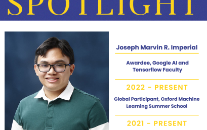 Nationalian Spotlight – Joseph Marvin R. Imperial s the recipient of the Google AI and Tensorflow Faculty Award for his proposal entitled NU x TensorFlow
