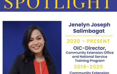Ms. Jenelyn Joseph Salimbagat – Community Extension Office OIC – Director