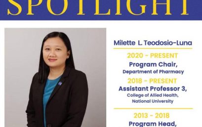 Milette L. Teodosio – Luna Program Chair of Department of Pharmacy of NU Manila