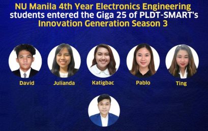 NU Manila 4th Year Electronics Engineering students entered the Giga 25 of PLDT-SMART’s Innovation Generation Season 3