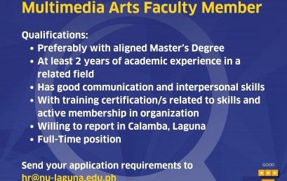 Multimedia Arts Faculty Member