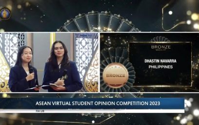 BS Arki NUbie secured Bronze Medal in the ASEAN Virtual Student Opinion Competition 2023: Poster Division