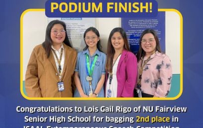 NU Fairview SHS Student: Podium Finish in ISAAL Extemporaneous Speech Competition