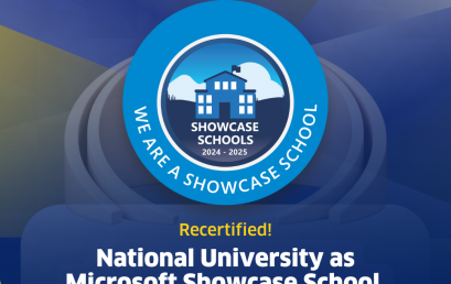 Recertified! National University as Microsoft Showcase School