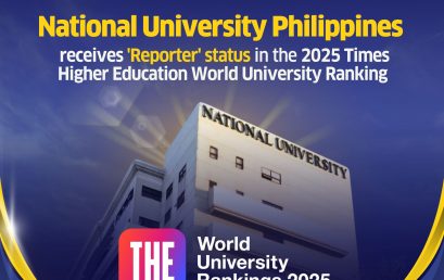 National University Philippines achieved ‘Reporter’ status in the 2025 Times Higher Education (THE)
