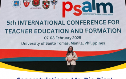 NU East Ortigas Congratulates SHS Research Representative, Ms. Rio Diaz for her Presentation at the 5th International Conference for Teacher Education and Formation