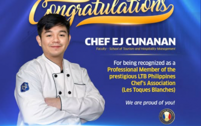 NU Baliwag’s Chef EJ Cunanan Recognized as a Professional Member of Les Toques Blanches Philippines