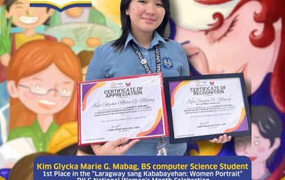 Kim Glycka Marie G. Mabag, BS Computer Science Student Brings home 1st Place in the “Laragway sang Kababayehan: Women Portrait” contest