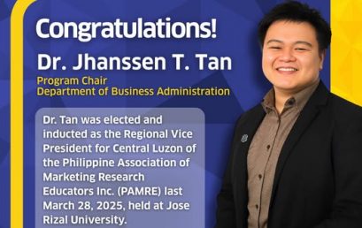 Dr. Tan Elected Regional Vice President for Central Luzon of Philippine Association of Marketing Research Educators Inc. Dr. Tan Elected Regional Vice President for Central Luzon of Philippine Association of Marketing Research Educators Inc.