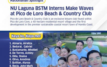 NU Laguna BSTM Interns Step into Hospitality Excellence at Pico de Loro Beach & Country Club