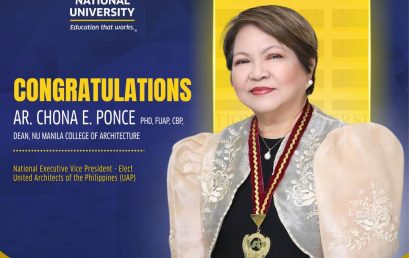 Ar. Chona E. Ponce, National Executive Vice President – Elect of the United Architects of the Philippines (UAP)