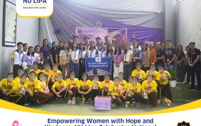 Empowering Women with Hope and Kindness: NU Lipa  Celebrates National Women’s Month at BJMP LIpa City