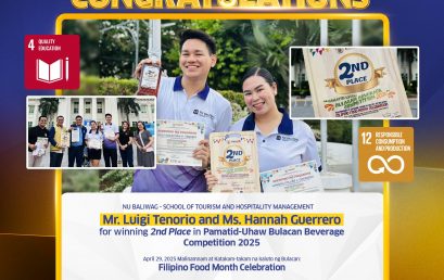 NU Baliwag STHM Students Win 2nd Place in “Pamatid-Uhaw” Heritage Beverage Competition