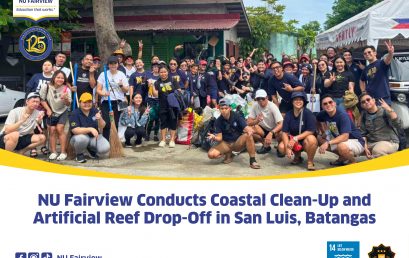 NU Fairview conducts Coastal Clean-Up and Artificial Drop-Off in San Luis, Batangas