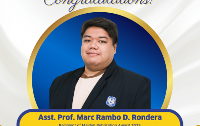 NU East Ortigas Congratulates Mr. Marc Rondera for being Maiden Publication and the Publication Awardee
