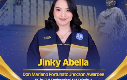 NU Fairview’s Don Mariano Fortunato Jhocson Awardee of Batch 2025 NU Fairview’s Don Mariano Fortunato Jhocson Awardee of Batch 2025