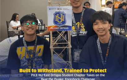 NU EAST Ortigas PICE Student Chapter Takes on the Beat the Quake: Foreshock Challenge