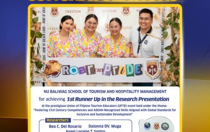 NU Baliwag STHM Shines at the 17th UFTE Student Congress and Skills Olympics NU Baliwag STHM Shines at the 17th UFTE Student Congress and Skills Olympics