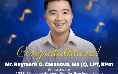 NU East Ortigas Congratulates Mr. Reymark O. Casanova, Ma(c), LPT, RPm, for passing the 2025 Licensure Examination