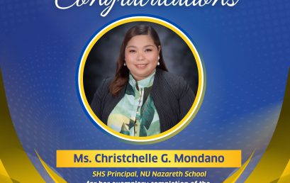 Ms. Christchelle G. Mondano Brings Pride to NU Nazareth School after Completing the NU Management Development Program with Multiple Awards Ms. Christchelle G. Mondano Brings Pride to NU Nazareth School after Completing the NU Management Development Program with Multiple Awards
