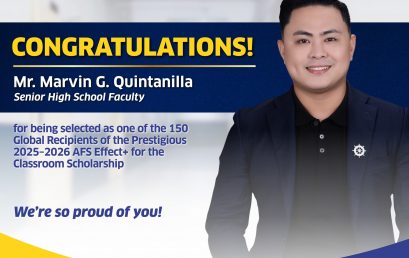 NU Fairview SHS Faculty Member NU Fairview SHS Faculty Member Named Among 150 Global Recipients of the 2025–2026 AFS Effect+ for the Classroom Scholarship