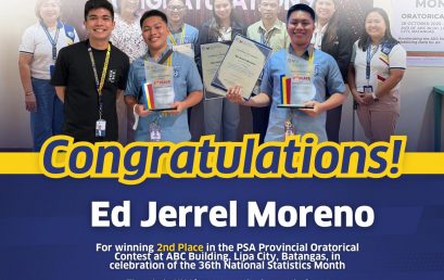 NU Lipa Celebrates Ed Jerrel Moreno’s 2nd Place Win in the PSA Provincial Oratorical Contest