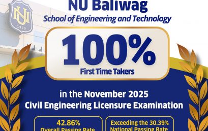 NU Baliwag Shines in the November 2025 Civil Engineering Licensure Examination