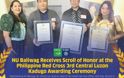 NU Baliwag Receives Scroll of Honor at the Philippine Red Cross 3rd Central Luzon Kadugo Awarding Ceremony