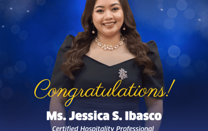 NU East Ortigas- Congratulations Ms. Ibasco for achieving Certified Hospitality Professional status by the Institute of Tourism and Hospitality Professionals
