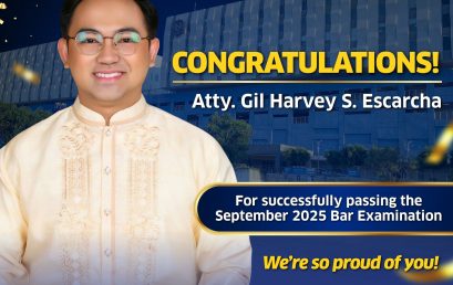 NU Fairview Faculty Member Atty. Gil Harvey S. Escarcha Passes the September 2025 Bar Examination