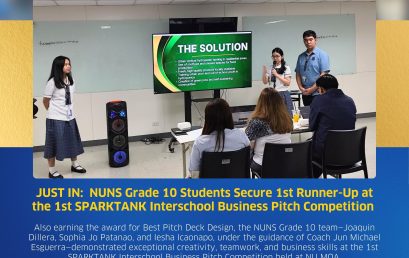 NUNS Grade 10 Students Secure 1st Runner-Up at the 1st SPARKTANK Interschool Business Pitch Competition