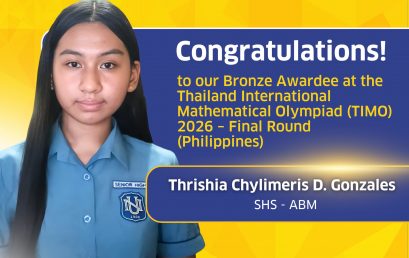 Congratulations, Ms. Thrishia Chylimeris D. Gonzales!